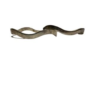 Sterling Silver 2‎ Stackable Stacked Hinged Wavy Bangle Bracelets Mexico 925